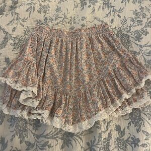 Aeropostale Floral Ruffle Skirt